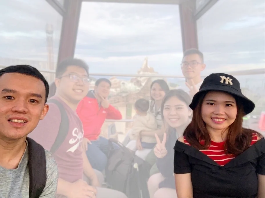 Albert and Angelia with friends in Malaysia